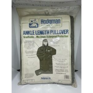 New Vintage Hodgman Waterproof Duck Camo Hood Hunting Raincoat Parka Mens Size L